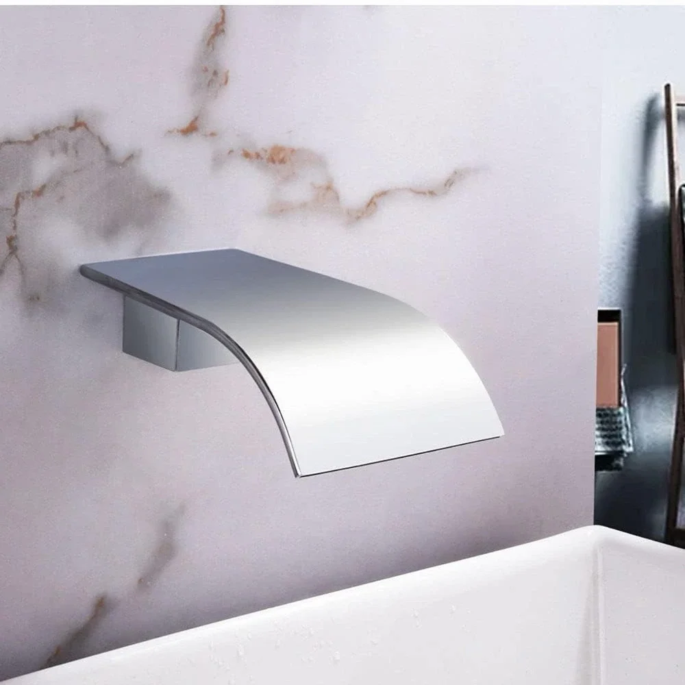 High Flow Tub Spout Wall Mounted Bathtub Faucet Filler Waterfall Spout for Ba...